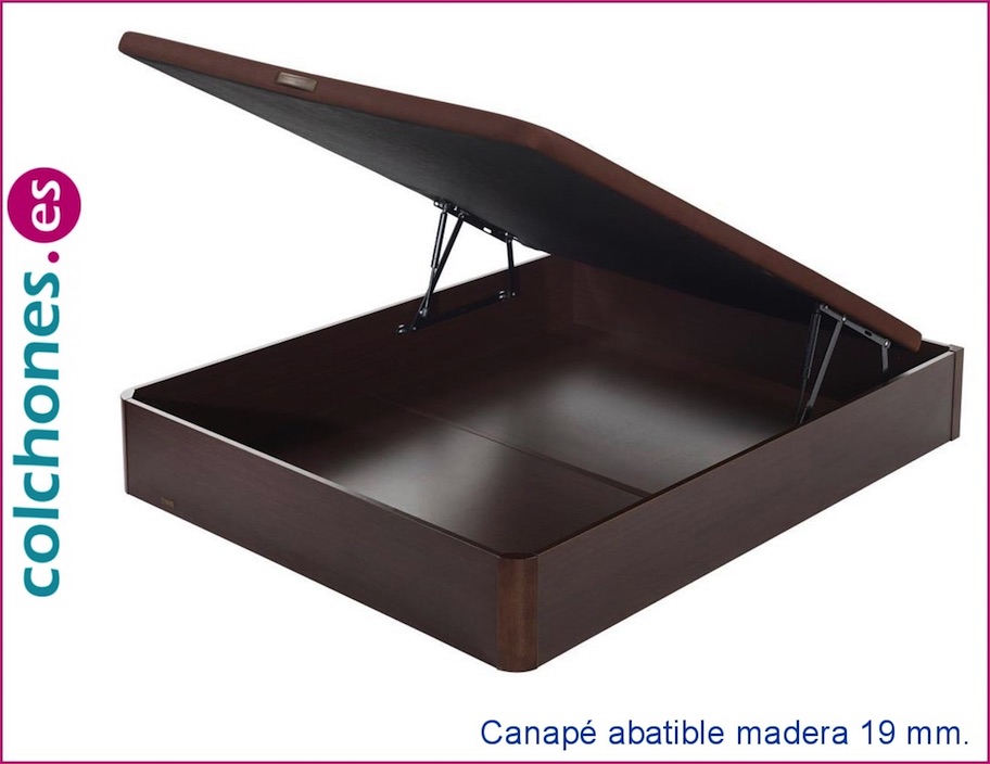 PIKOLIN CANAPÉ ABATIBLE NATURBOX Madera 3D - (135x180, Blanco)