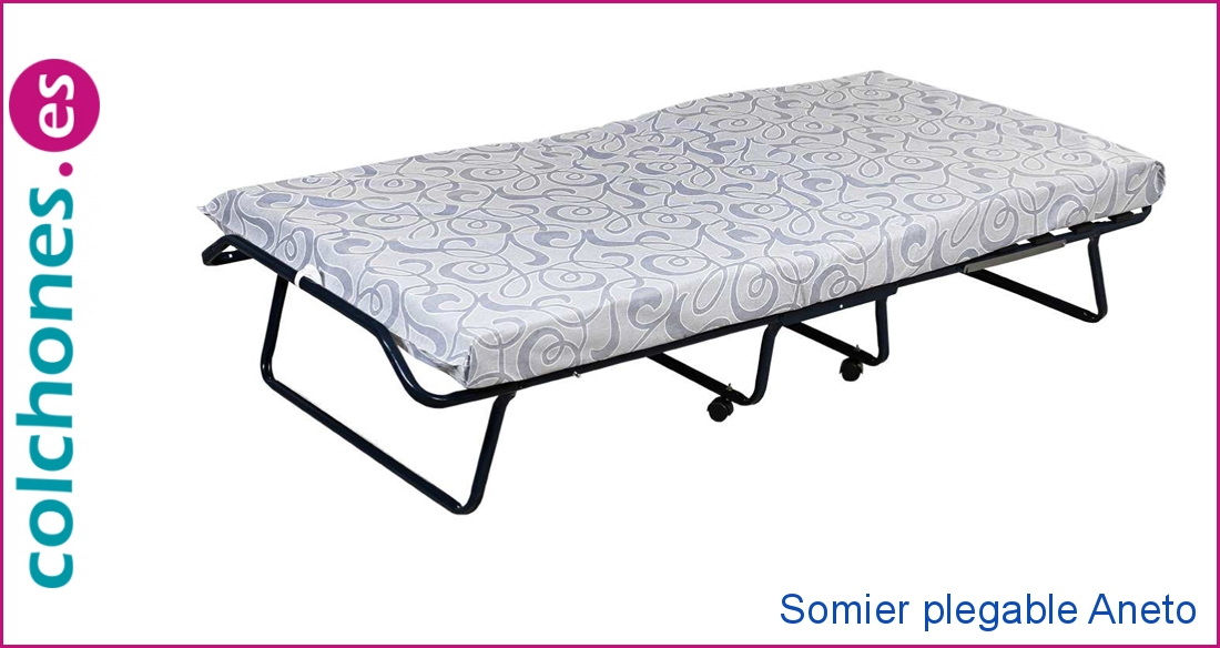 Plegatin-Cama somier plegable con colchón espuma - 90x190 cm