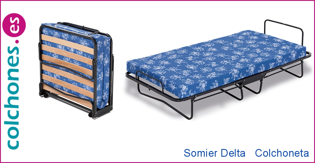 Somier Plegable Delta Flex con colchón 90x190 - Colchones Vela